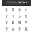 outline black icons set vector image
