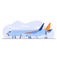 plane service isolated flat vector image