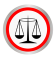 black justice scale icon vector image