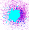 colorful acrylic paint splatter blob on white vector image