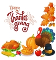 corner frame with thanksgiving icons vector image