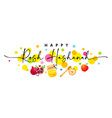happy rosh hashanah hand drawn lettering vector image vector image