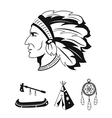 indian icons set vector image vector image