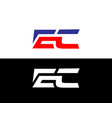 letter ec logo icon design vector image