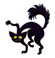 Scary black cat icon cartoon style Royalty Free Vector Image