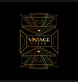 vintage style gold and black vector image