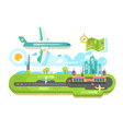 airport building infrastructure with plane vector image