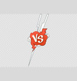 comic versus frame vs battle fight vector image vector image