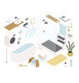 contemporary bathroom - modern colorful vector image