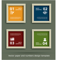 paper and numbers icon design template vector image