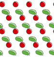 seamless cherry pattern vector image vector image