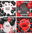 set of black friday sale cards vector image vector image