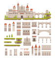 medieval castle constructor kids game palace kit vector image