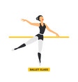 ballet class ballerina dancing in dance studio vector image