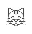 cat pet animal line icon vector image