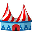 circus tent in blue and red vector image
