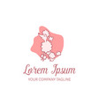 cute dog logo pet care shop design concept vector image vector image