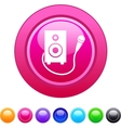 karaoke circle button vector image vector image