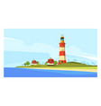 marine coast landscape with lighthouse ocean vector image vector image