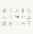 set stickers and badges for organic vector image vector image