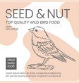 wild bird food packaging design sketch in vintage vector image vector image