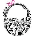easter basket vector image vector image