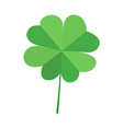 green quatrefoil clover leaf isolated on white vector image