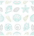seashell seamless pattern background vector image