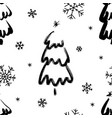 4 christmas tree snowflakes christmas seamless vector image vector image
