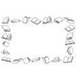 books line art pattern frame vector image vector image