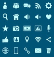 chat color icons on blue background vector image vector image