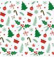 christmas ornament pattern with tree vector image