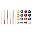 colorful billiard balls with numbers and various vector image