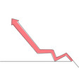 continuous one line drawing of increasing graph vector image
