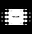 halftone circle frame horizontal background black vector image