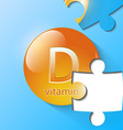 capsule with vitamin consists of puzzles vector image vector image