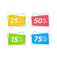 set discount banners vector image vector image