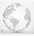 abstract dotted globe earth vector image vector image
