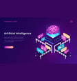 artificial intelligence or ai isometric concept vector image