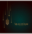 eid milad un nabi mubarak festival card design vector image