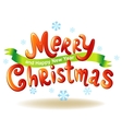merry christmas glossy inscriptions vector image