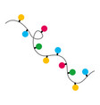 garlands christmas decorations lights effects vector image