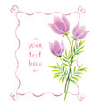 watercolor flowers and ribbons vector image