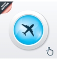 airplane sign plane symbol travel icon vector image