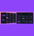 digital dashboards mobile business bar graph vector image vector image