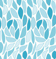 seamless blue leaves pattern vector image vector image