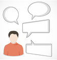 man and speech bubbles vector image
