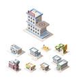 modern city architecture isometric 3d vector image vector image