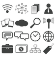 simple black icon set 11 vector image