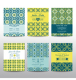 wedding invitation cards set - vintage style vector image